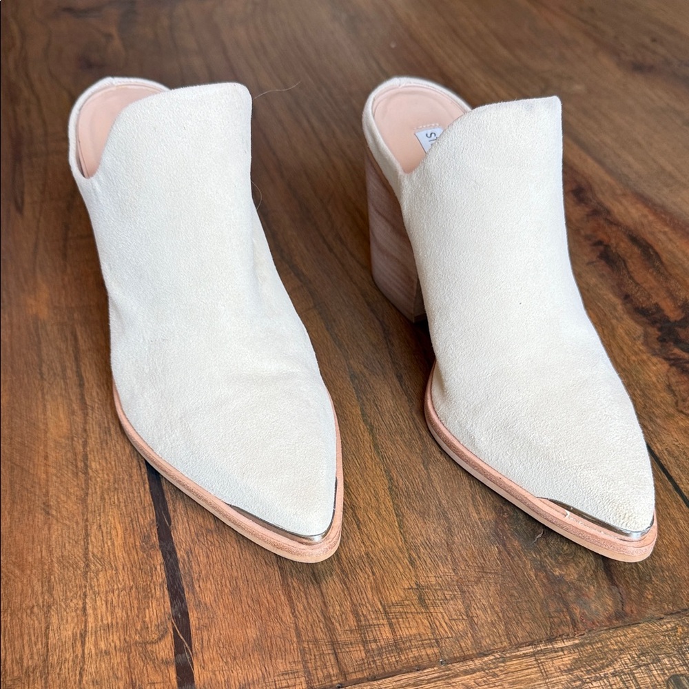 Women's Steve Madden Cream Mules